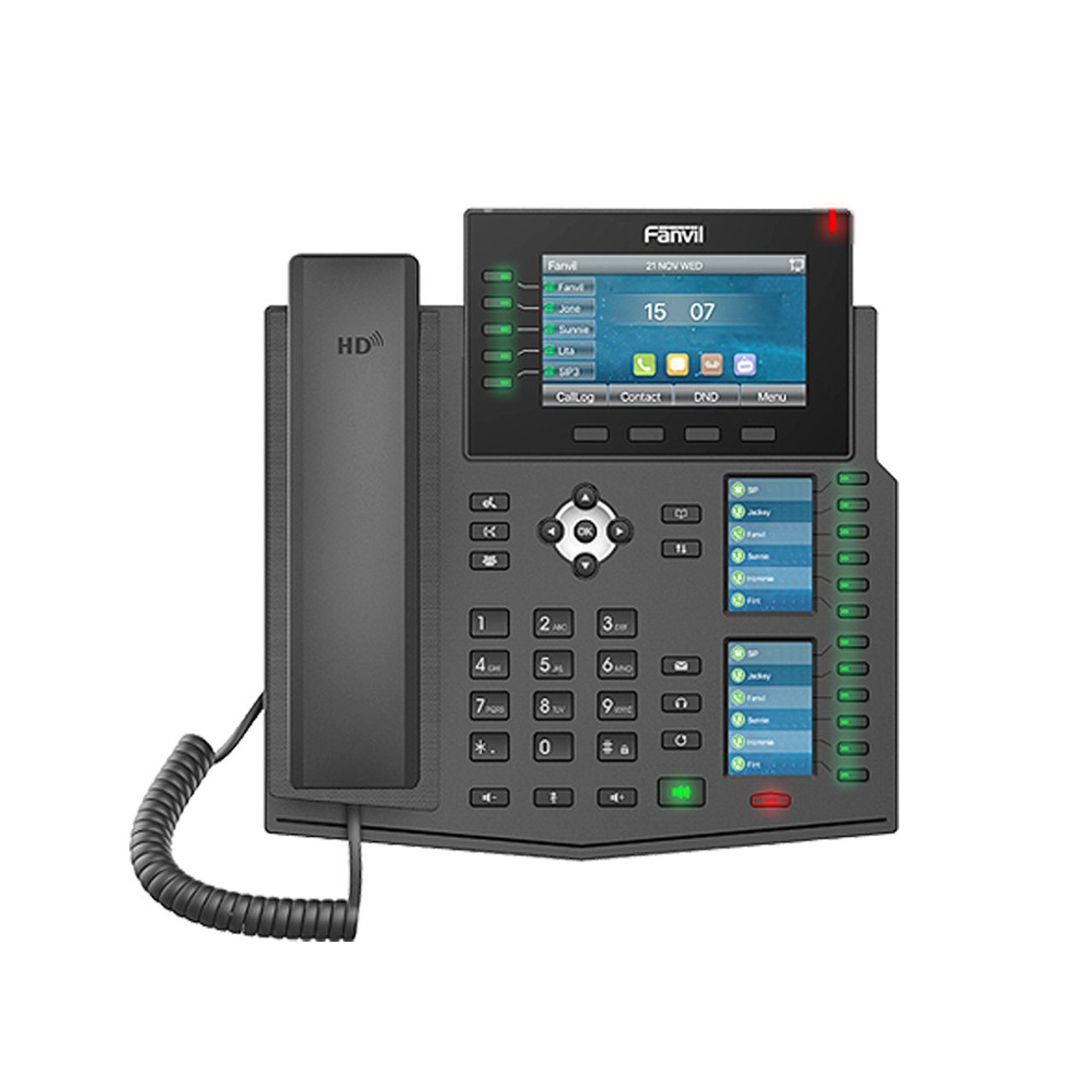 Fanvil X6U 20 SIP accounts 5 line High-end IP Phone 3 LCDs (Main + DSS) Gigabit PoE Bluetooth