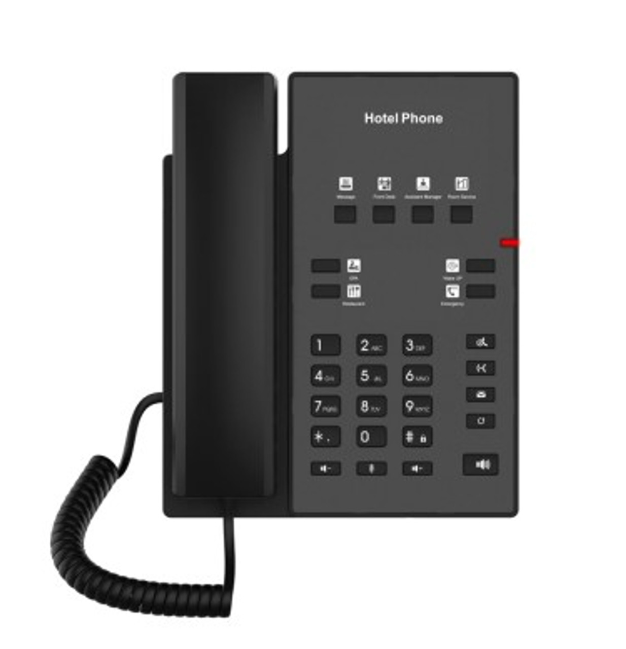 Fanvil - Hotel Phone, 2 SIP lines, 8 Programmable keys, HD Voice, PoE