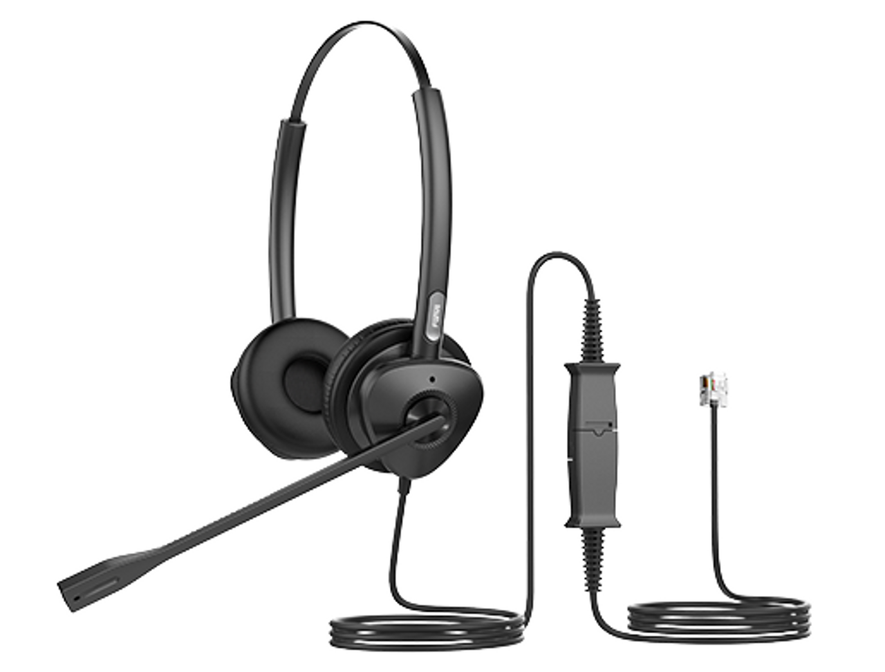 Fanvil - HT302 QD to RJ9 Dual Headset, HD audio, All-day comfort, Wide compatibility