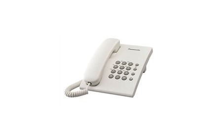 Panasonic KX-TS500LXW - Teléfono con cable - blanco